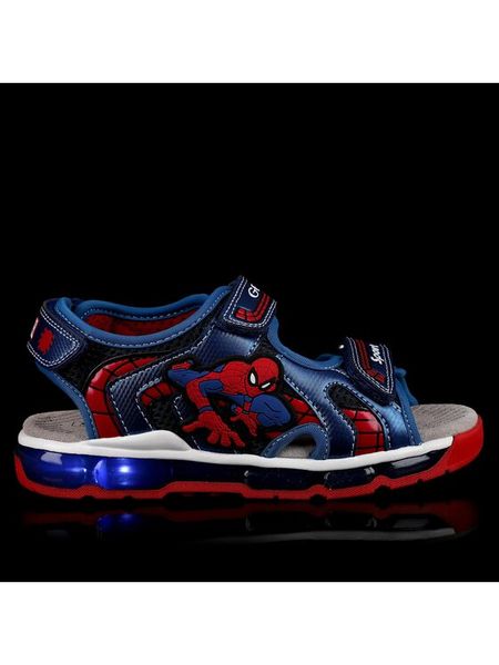 Geox Sandały J Sandal Android Boy J350QA014CEC4226 D Granatowy. Niebieskie sandały chłopięce Geox, z materiału, bez zapięcia. Za 359.99 zł.