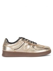 Jenny Fairy Sneakersy WAG1314104A Złoty. Żółte obuwie sportowe damskie Jenny Fairy, ze skóry, bez zapięcia. Za 76.99 zł.