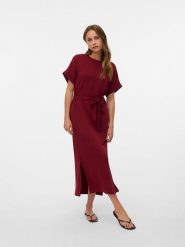 ONLY Sukienka w kolorze bordowym rozmiar: S. Czerwone sukienki damskie Only, bez wzorów, z tkaniny, bez ramiączek. Za 86.99 zł.