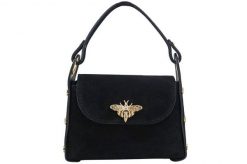 Listonoszka zamszowa BARBERINI'S czarna 957-1. Czarne shopper bag Barberinis, bez wzorów, ze skóry, do ręki, bez dodatków. Za 179.99 zł.