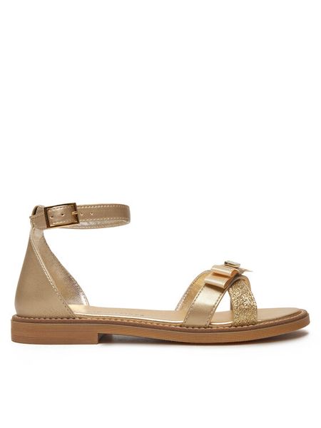 Tommy Hilfiger Sandały Sandal T4A2-33943-0572 S Złoty. Żółte sandały dziewczęce Tommy Hilfiger, ze skóry, bez obcasa, bez zapięcia. Za 419.99 zł.