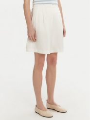 Weekend Max Mara Bermudy Ecuba 2515141032 Biały Regular Fit. Białe szorty damskie Weekend Max Mara, bez wzorów, z bawełny. Za 509.99 zł.