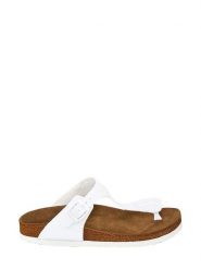 Moosefield Japonki w kolorze białym rozmiar: 39. Białe klapki damskie Moosefield, bez wzorów, z otwartym noskiem, bez obcasa, bez zapięcia. Za 92.21 zł.