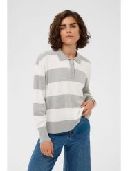 Kaffe Sweter w kolorze kremowo-szarym rozmiar: S. Brązowe swetry klasyczne damskie Kaffe, s, bez kołnierzyka. Za 126.99 zł.