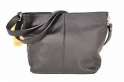 Listonoszka skórzana BARBERINI'S czarna 12-1. Czarne shopper bag Barberinis, bez wzorów, ze skóry, duże, bez dodatków. Za 199.99 zł.