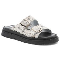 Białe Klapki Armodo Modne Obuwie Damskie. Żółte klapki damskie Armodo, bez wzorów, z jeansu, bez obcasa, bez zapięcia. Za 299.00 zł.
