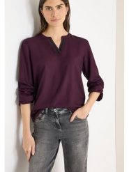 Cecil Bluzka w kolorze fioletowym rozmiar: M. Różowe bluzki damskie Cecil, m, bez wzorów, z wiskozy, bez kołnierzyka, bez ramiączek. Za 130.50 zł.