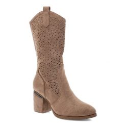 Brązowe Kozaki S.Barski Stylowe Obuwie Damskie W Stylu Boho. Brązowe kozaki damskie S.BARSKI, na zimę, bez obcasa, na obcasie, bez zapięcia. Za 178.99 zł.