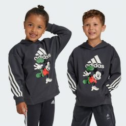 Bluza Disney Mickey Mouse. Białe bluzy damskie Adidas, bez wzorów, z materiału, bez kaptura. Za 184.65 zł.