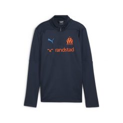 Młodzieżowa bluza treningowa Olympique Marsylia z zamkiem 1/4 PUMA. Brązowa bluzy damskie Puma, m, bez wzorów, bez kaptura. W wyprzedaży za 233.00 zł.