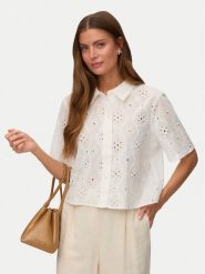 Vero Moda Koszula Eliza 10342754 Biały Regular Fit. Białe koszule damskie Vero Moda, xs, bez wzorów, z bawełny, bez kołnierzyka, bez ramiączek. Za 159.99 zł.