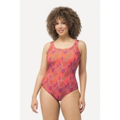 Damskie Kostium kąpielowy koralowce bez miękkich miseczek pas pod biustem. Czerwone stroje jednoczęściowe Ulla Popken, bez wzorów, z elastanu. Za 199.99 zł.