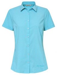 Koszula damska Seiland Shirt III. Niebieskie koszule damskie Vaude, bez wzorów, z materiału, bez kołnierzyka, bez ramiączek. Za 339.00 zł.