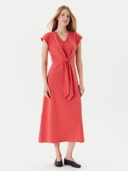 United Colors Of Benetton Sukienka letnia 3FJHDV01T Różowy Regular Fit. Czerwone sukienki damskie United Colors Of Benetton, bez wzorów, z bawełny, bez ramiączek. Za 159.99 zł.