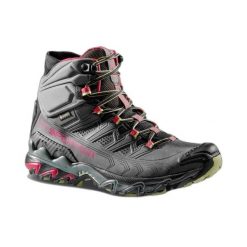 Damskie buty trekkingowe La Sportiva Ultra Raptor II Mid Leather Wide GTX. Szare obuwie trekkingowe damskie La Sportiva, z gore-texu, bez zapięcia. Za 896.00 zł.