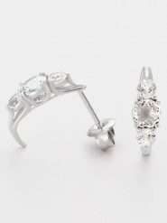 CARATELLI Złote kolczyki-wkrętki "Lumière Divine" z topazami rozmiar: onesize. Szare kolczyki damskie CARATELLI, z topazem, złote. Za 808.81 zł.