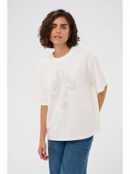 Kaffe Koszulka w kolorze białym rozmiar: XXL. Białe bluzki damskie Kaffe, xxl, bez wzorów, bez kołnierzyka, bez ramiączek. Za 130.99 zł.