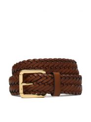 LAUREN RALPH LAUREN Pasek 412968766002 Brązowy. Brązowe paski damskie Lauren Ralph Lauren, bez wzorów, ze skóry. Za 419.99 zł.