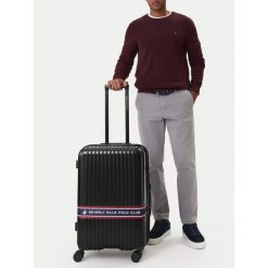 Walizka średnia Beverly Hills Polo Club. Czarne walizki Beverly Hills Polo Club, bez wzorów, średnie. Za 359.99 zł.