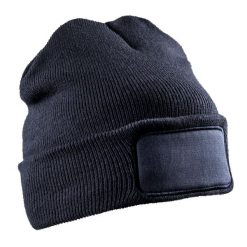 Czapka Unisex Dla Dorosłych Z Podwójną Dzianiną Z Naszywką Drukarki. Szare czapki damskie RESULT WINTER ESSENTIALS, z aplikacjami, z dzianiny. Za 40.99 zł.
