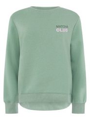 Zwillingsherz Bluza "Matcha Morning" w kolorze zielonym rozmiar: L/XL. Zielone bluzy damskie Zwillingsherz, l, bez wzorów, bez kaptura. Za 149.95 zł.