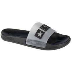 Klapki Big Star W Slipper FF274A200-906 czarne. Czarne klapki damskie bez wzorów, z gumy, bez obcasa, bez zapięcia. W wyprzedaży za 116.63 zł.