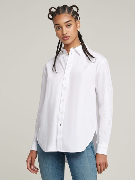 G-Star Bluzka w kolorze białym rozmiar: M. Białe bluzki damskie G-Star, m, bez wzorów, retro, bez kołnierzyka, bez ramiączek. Za 198.10 zł.