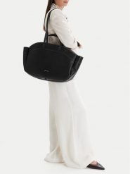 GINO ROSSI Torebka C-LDA8548 Czarny. Czarne shopper bag Gino Rossi, z materiału, bez dodatków. Za 279.99 zł.