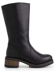 Mysa Skórzane kozaki "Dianthe" w kolorze czarnym rozmiar: 39. Czarne kozaki damskie mysa, na zimę, z materiału, bez obcasa, bez zapięcia. Za 337.41 zł.