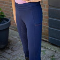 Damskie legginsy jeździeckie z pełną przyczepnością Harry's Horse Denici. Niebieskie legginsy damskie HARRYS HORSE, s, z aplikacjami, z elastanu. Za 291.50 zł.