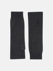 Perfect Cashmere Kaszmirowe mankiety "Zoe" w kolorze antracytowym rozmiar: onesize. Czarne rękawiczki damskie Perfect Cashmere, bez wzorów, z kaszmiru. Za 166.10 zł.