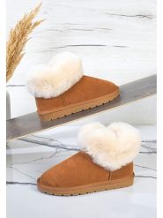 Gooce Skórzane botki zimowe "Fury" w kolorze jasnobrązowym rozmiar: 40. Brązowe botki damskie Gooce, na zimę, ze skóry, bez obcasa, bez zapięcia. Za 143.90 zł.