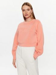 Guess Bluza V3BQ15 K7UW2 Koralowy Regular Fit. Pomarańczowe bluzy damskie Guess, xl, z aplikacjami, z wiskozy, bez kaptura. Za 379.99 zł.