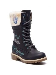 Frozen Kozaki C20QL28-1DFR Granatowy. Niebieskie kozaki dziewczęce Frozen, bez wzorów, ze skóry, bez obcasa, bez zapięcia. Za 79.99 zł.