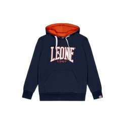 Bluza wygodny z bawełna z kaptur na czas wolny. Niebieskie bluzy damskie LEONE 1947 APPAREL, bez wzorów, z bawełny, bez kaptura. W wyprzedaży za 67.30 zł.