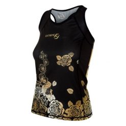 Koszulka sportowa damska bez rękawów Tank top EXTREME HOBBY ROSE. Czarne koszulki sportowe damskie EXTREME HOBBY, l, bez wzorów, z elastanu, bez ramiączek, na fitness i siłownię. Za 139.00 zł.