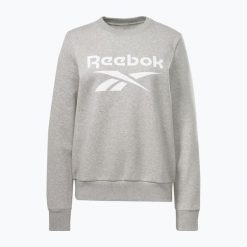 Bluza damska Reebok Identity Big Logo Fleece Crew. Szare bluzy damskie Reebok, bez wzorów, bez kaptura. Za 215.35 zł.