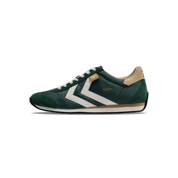 Sneakersy Hummel Stadion Nylon. Zielone obuwie sportowe damskie Hummel, z nylonu, bez zapięcia. Za 336.50 zł.