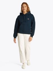 TOMMY JEANS Bluza w kolorze granatowym rozmiar: XL. Niebieskie bluzy damskie Tommy Jeans, xl, bez wzorów, z bawełny, z kapturem. Za 228.38 zł.
