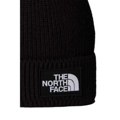 Czapka zimowa The North Face LOGO BOX CUFFED BEANIE. Czarne czapki damskie The North Face, na zimę, bez wzorów. W wyprzedaży za 119.00 zł.