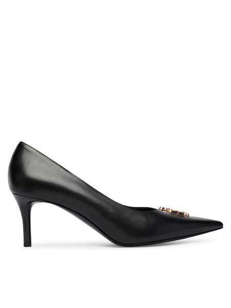 Tory Burch Szpilki Eleanor Pump 181019 Czarny. Czarne szpilki damskie Tory Burch, bez wzorów, ze skóry, bez obcasa, na szpilce, bez zapięcia. Za 1,293.99 zł.