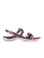 Merrell Sandały "District 3" w kolorze fioletowym rozmiar: 36. Różowe sandały damskie Merrell, bez wzorów, z otwartym noskiem, bez obcasa, bez zapięcia. Za 163.26 zł.