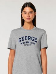 American Universities Koszulka "George Washington University" w kolorze szarym rozmiar: L. Szare bluzki damskie American Universities, l, bez wzorów, z bawełny, bez kołnierzyka, bez ramiączek. Za 70.24 zł.