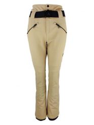 Peak Mountain Softshellowe spodnie narciarskie "Atlas" w kolorze beżowym rozmiar: S. Brązowe spodnie sportowe damskie Peak Mountain, m, bez wzorów, z tkaniny, narciarskie. Za 457.95 zł.