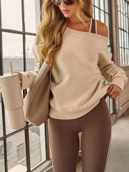 Milan Kiss Bluza w kolorze kremowym rozmiar: L. Brązowe bluzy damskie Milan Kiss, l, bez wzorów, bez kaptura. Za 177.94 zł.