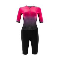 Damski strój triathlonowy Huub Collective Trisuit. Czarne kombinezony damskie HUUB, xl, bez wzorów, sportowe, bez kołnierzyka, bez ramiączek. Za 767.25 zł.
