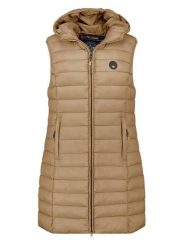 Geographical Norway Kamizelka pikowana "Vatikamap" w kolorze szarobrązowym rozmiar: XL. Brązowe kamizelki damskie Geographical Norway, xl, bez wzorów, bez kaptura. Za 139.87 zł.