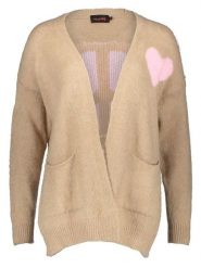 Miss goodlife Kardigan "Peace" w kolorze beżowym rozmiar: M. Brązowe kardigany damskie miss goodlife, m, bez wzorów, z wełny. Za 162.49 zł.