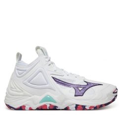Buty halowe Mizuno. Białe obuwie sportowe casual damskie Mizuno, bez zapięcia. Za 479.99 zł.