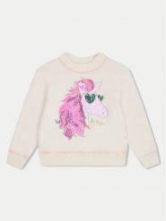 Billieblush Bluza U20471 Beżowy Regular Fit. Brązowe bluzy dziewczęce Billieblush, bez wzorów, z syntetyku, bez ramiączek, bez kaptura. Za 139.99 zł.